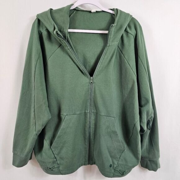 Zella Tops - Zella Zip Up Hoodie In Forest Green - XL